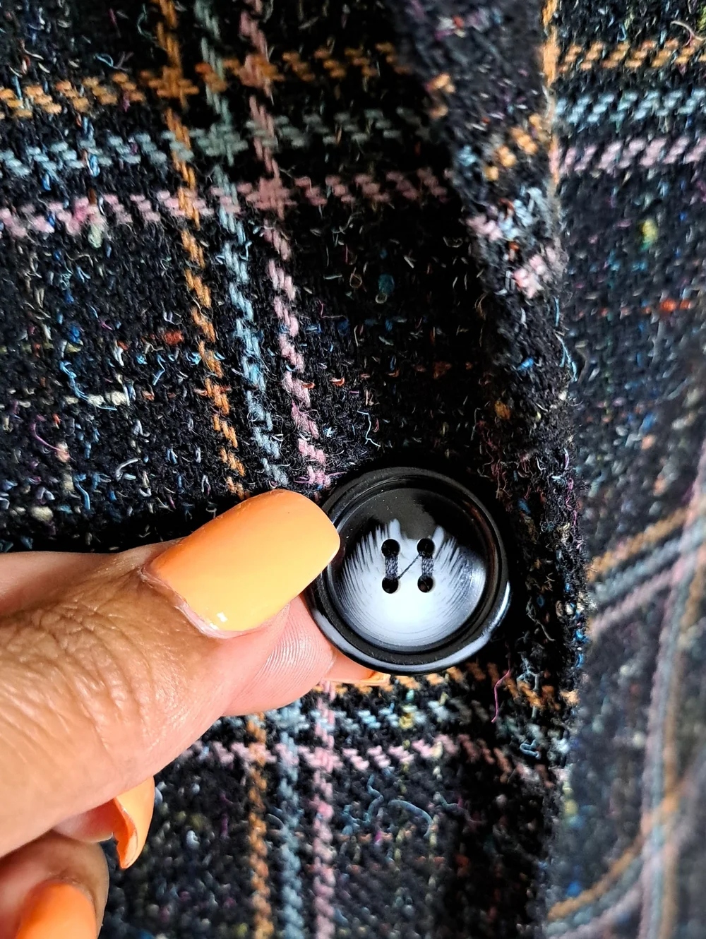 Vintage Steven Michaels Confetti Tweed Plaid Blazer Made in USA